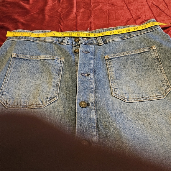 NWOT Anthropolgie Philcro Denim Button-Front Maxi Skirt Sz 18w - Picture 7 of 10